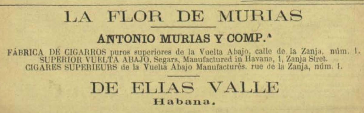 Anuncio de La Flor de Murias.